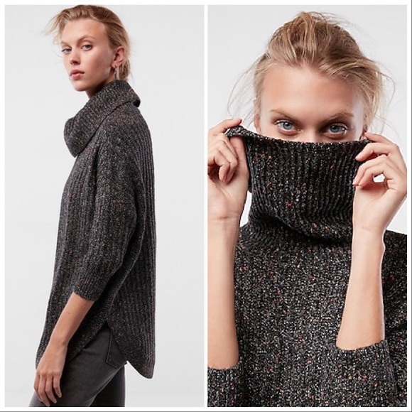 Express Sweaters - NWOT Express Extreme Circle Hem Cowl Neck Sweater